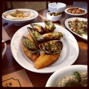 Fresh mussels at Bab el Mina restaurant , Byblos